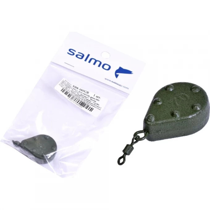Груз SALMO с вертлюгой Bun Swivel green 060г SBS-060GR Груз SALMO с вертлюгой Bun Swivel green 060г SBS-060GR