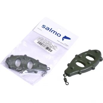 Груз SALMO с вертлюгой Turtle Swivel green 120г