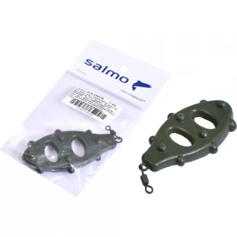 Груз SALMO с вертлюгой Turtle Swivel green 130г