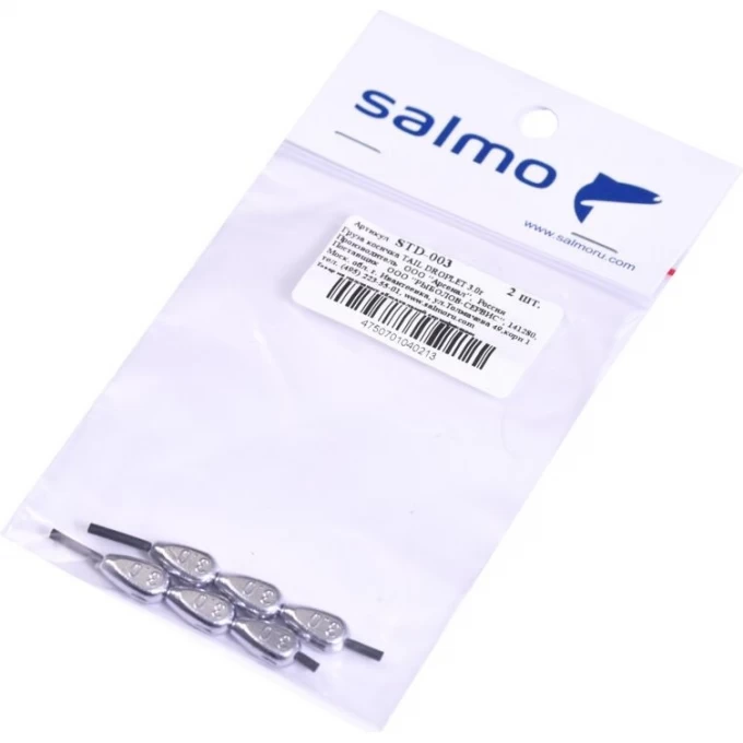 Груза косичка SALMO Tail Droplet 3.0г 2Шт STD-003 Груза косичка SALMO Tail Droplet 3.0г 2Шт STD-003