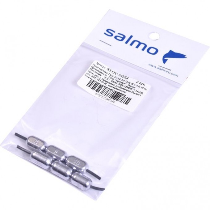 Груза косичка SALMO Tail Oval MIX4 8,0-10,0г (8.0; 9.0; 10.0г) 2Шт STOV-MIX4 Груза косичка SALMO Tail Oval MIX4 8,0-10,0г (8.0; 9.0; 10.0г) 2Шт STOV-MIX4