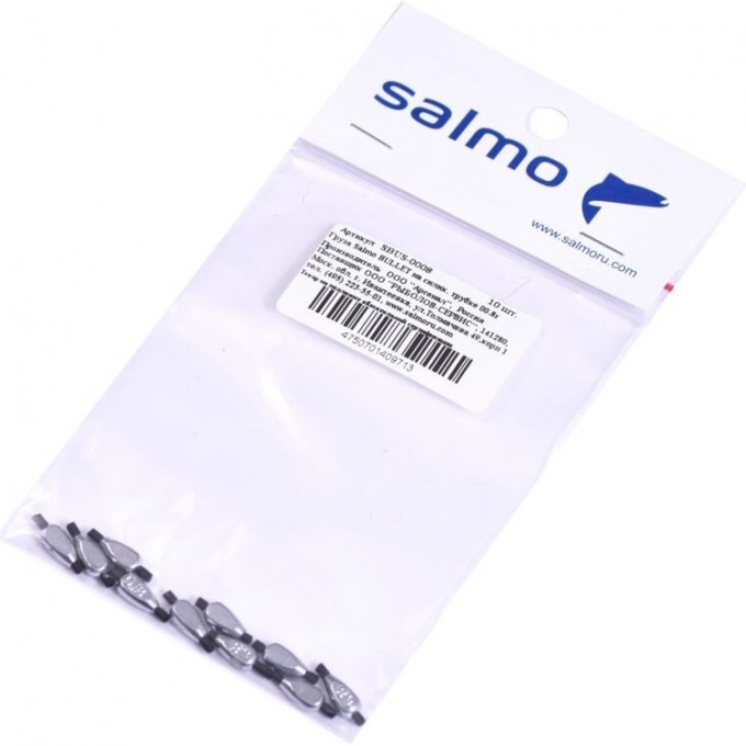 Груза SALMO Bullet на силиконовой трубке 00.8г 10шт SBUS-0008 Груза SALMO Bullet на силиконовой трубке 00.8г 10шт SBUS-0008