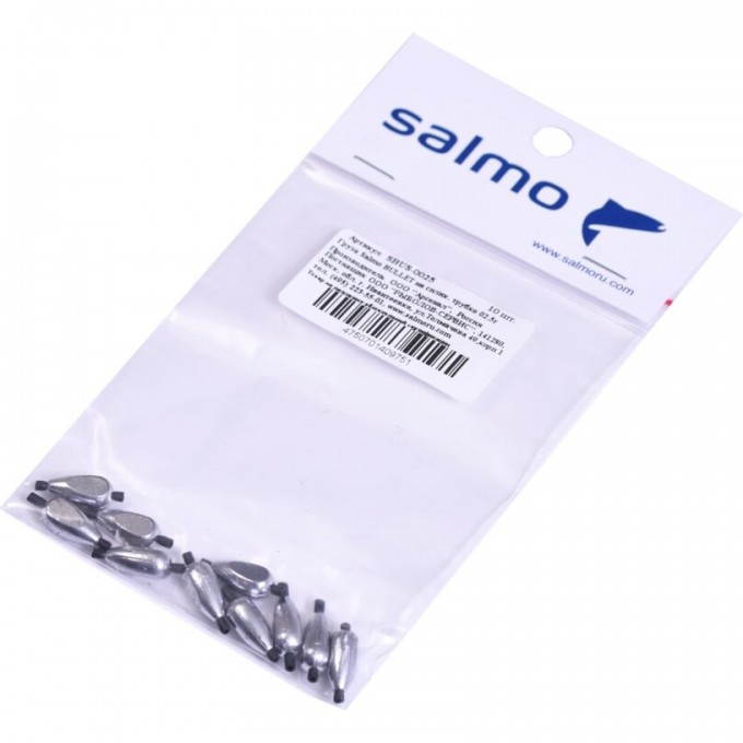 Груза SALMO Bullet на силиконовой трубке 02.5г 10шт SBUS-0025 Груза SALMO Bullet на силиконовой трубке 02.5г 10шт SBUS-0025