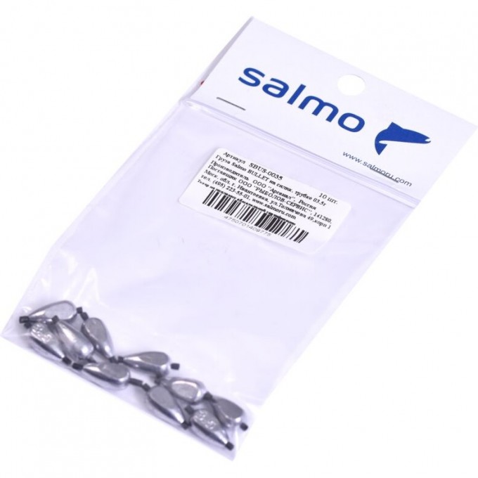 Груза SALMO Bullet на силиконовой трубке 03.5г 10шт SBUS-0035 Груза SALMO Bullet на силиконовой трубке 03.5г 10шт SBUS-0035