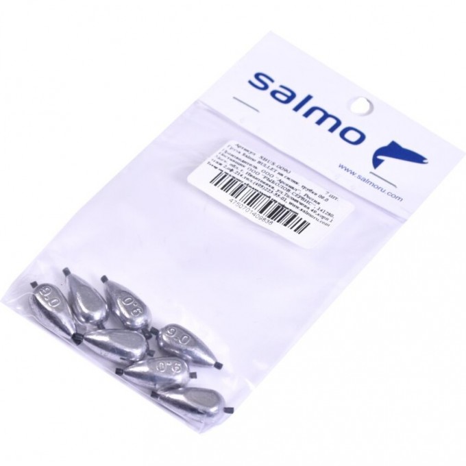 Груза SALMO Bullet на силиконовой трубке 09.0 7Шт SBUS-0090 Груза SALMO Bullet на силиконовой трубке 09.0 7Шт SBUS-0090