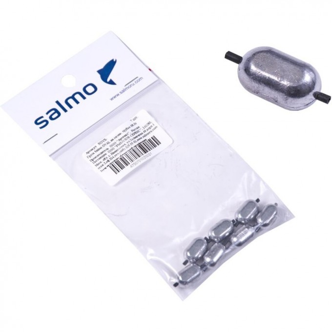 Груза SALMO Oval на силиконовой трубке 07.0г 7шт SOVS-0070 Груза SALMO Oval на силиконовой трубке 07.0г 7шт SOVS-0070