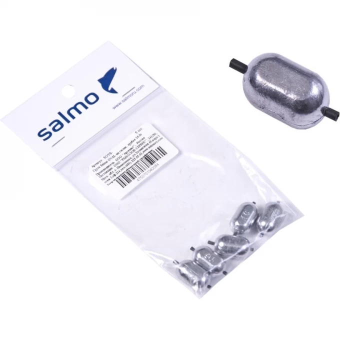 Груза SALMO Oval на силиконовой трубке 12.0г 5шт SOVS-0120 Груза SALMO Oval на силиконовой трубке 12.0г 5шт SOVS-0120