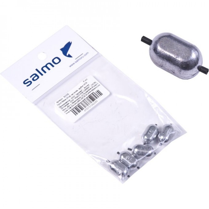 Груза SALMO Oval на силиконовой трубке 14.0г 5шт SOVS-0140 Груза SALMO Oval на силиконовой трубке 14.0г 5шт SOVS-0140