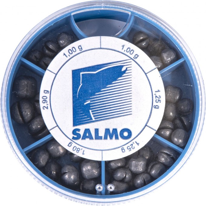 Грузила SALMO Дробинка Pl 6 секций крупные 100г набор 1007-KP100 Грузила SALMO Дробинка Pl 6 секций крупные 100г набор 1007-KP100