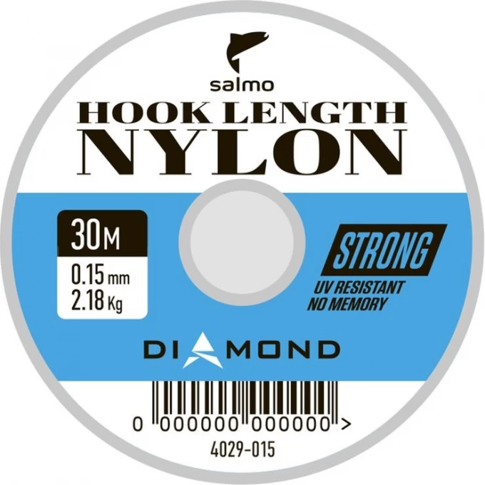 Леска монофильная SALMO DIAMOND HOOK LENGTH NYLON 030/015 4029-015 Леска монофильная SALMO DIAMOND HOOK LENGTH NYLON 030/015 4029-015