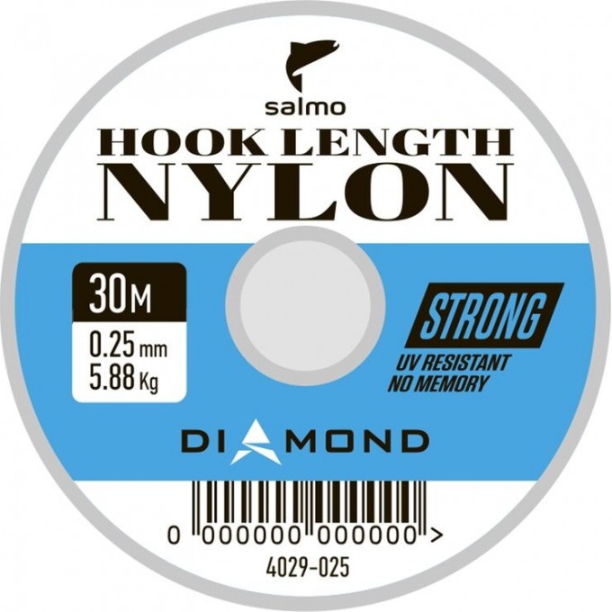 Леска монофильная SALMO DIAMOND HOOK LENGTH NYLON 030/025 4029-025 Леска монофильная SALMO DIAMOND HOOK LENGTH NYLON 030/025 4029-025