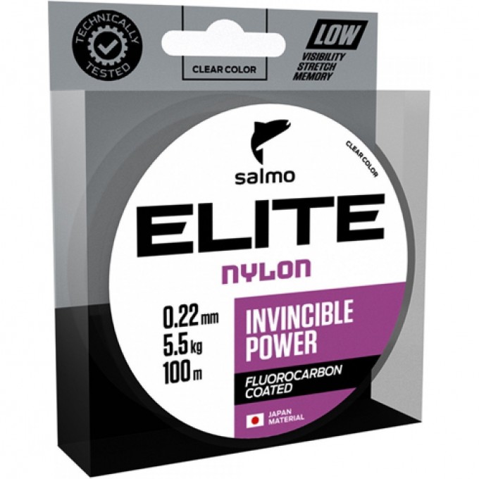 Леска монофильная SALMO Elite Fluoro Coated Nylon 100/022 4118-022 Леска монофильная SALMO Elite Fluoro Coated Nylon 100/022 4118-022